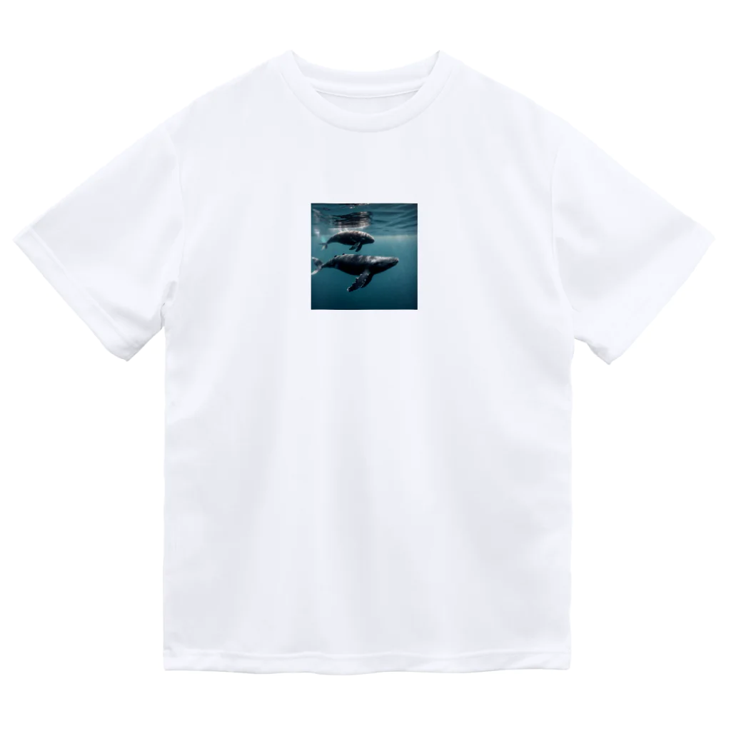 tozaki5573のクジラの親子 Dry T-Shirt