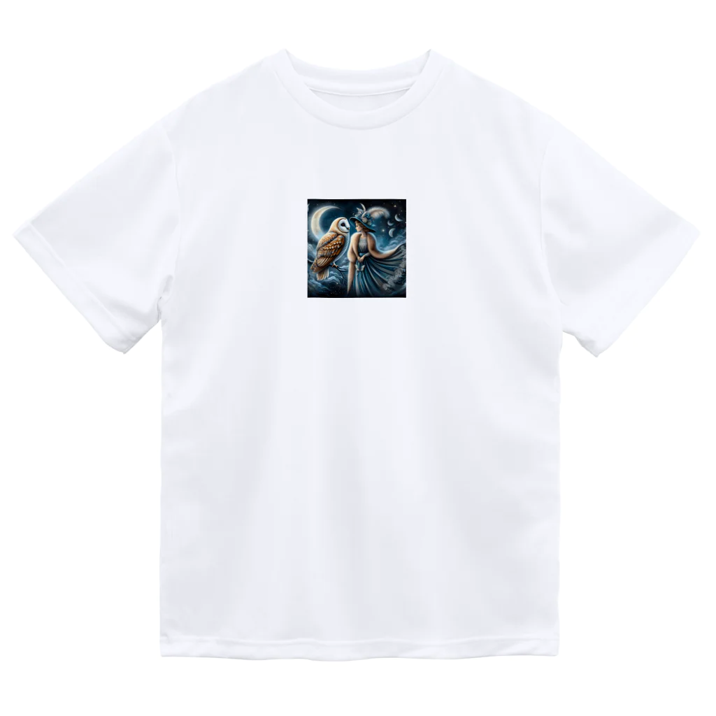 SWQAのフクロウと彼女 Dry T-Shirt