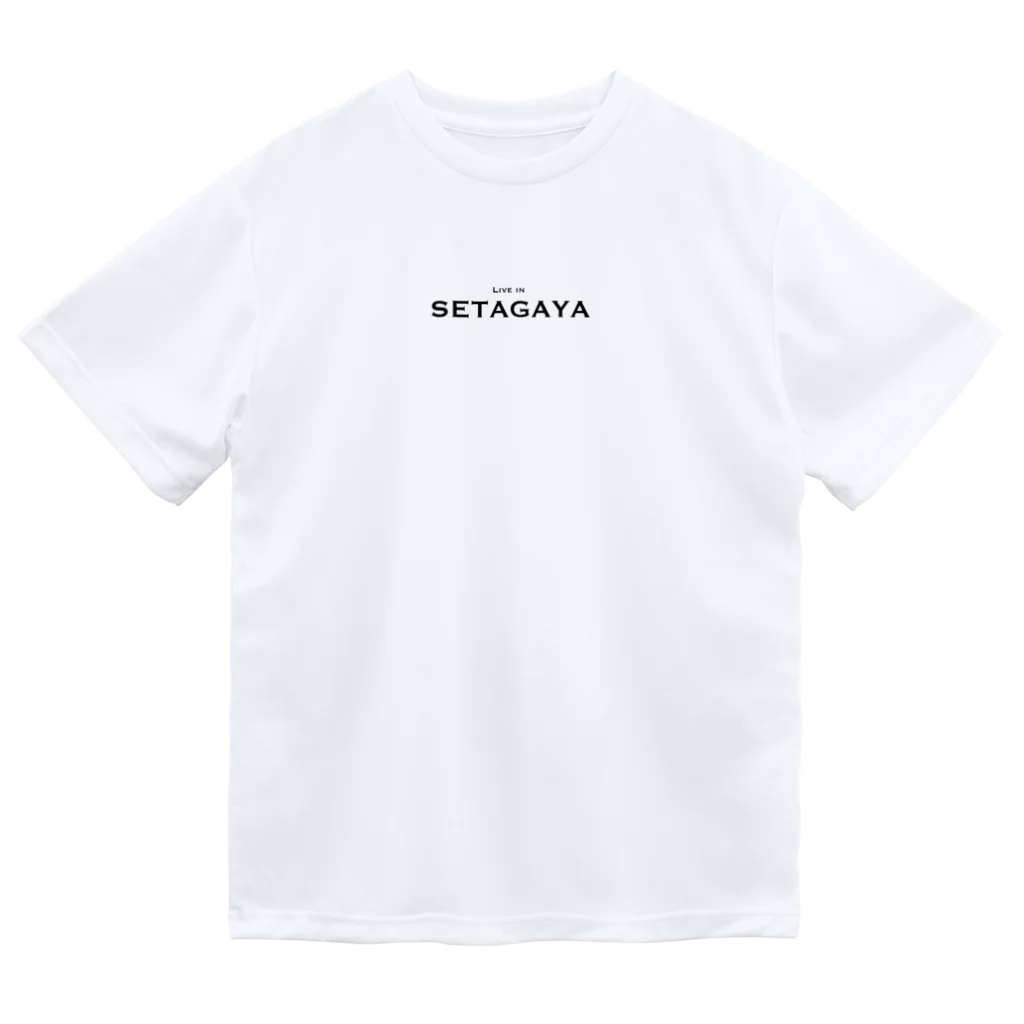 せたが屋さんの世田谷グッズ　ブラックlive in setagayaロゴ（setagaya item） ドライTシャツ