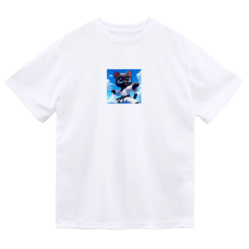 キュート＆クールの空手家クロネコ君・バージョン２ Dry T-Shirt