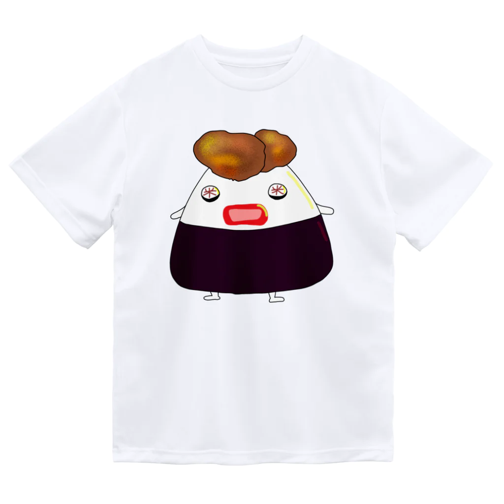 作りかけのたい焼きのからあげのおにぎり🍙 ドライTシャツ