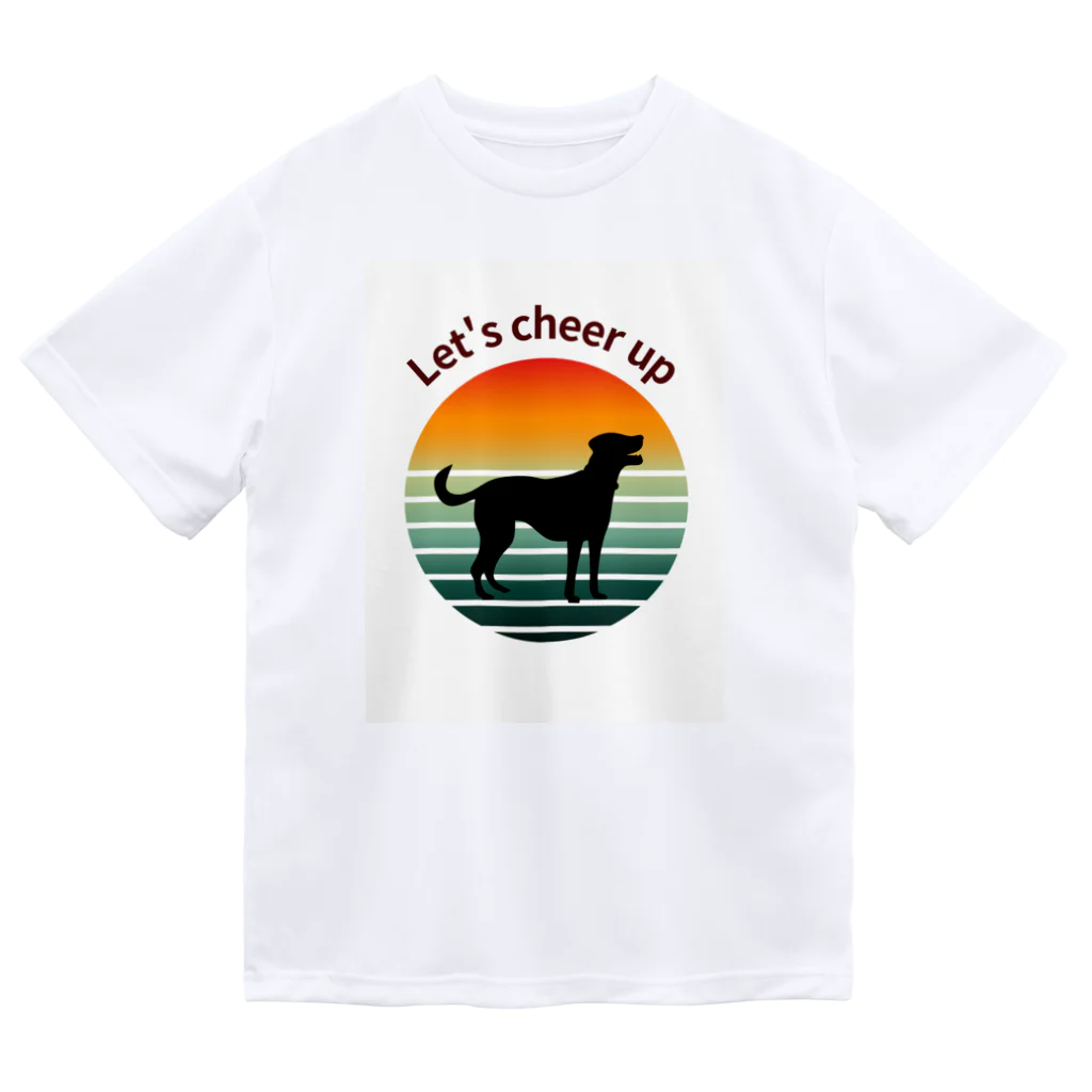 BIGSALEの犬のシルエットプリント Dry T-Shirt