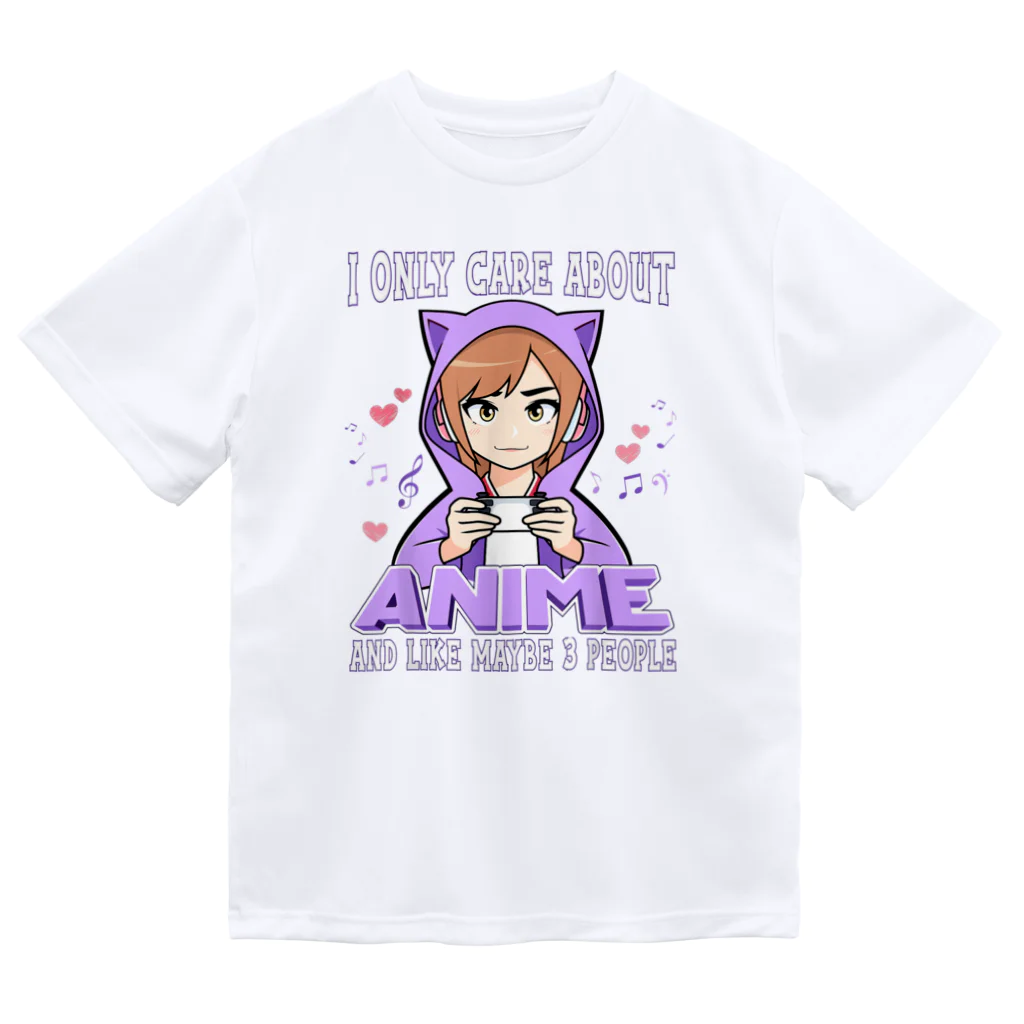 World_Teesのアニメガール - アニメと多分3人くらいしか興味がない ドライTシャツ