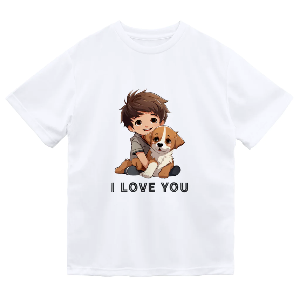 AwagoModeのBOY & DOG, I LOVE YOU (14) ドライTシャツ