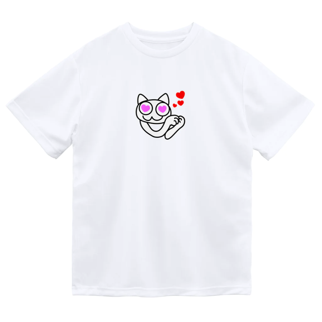 猫とカエルのらくがき帳の推しに夢中ねこ ドライTシャツ