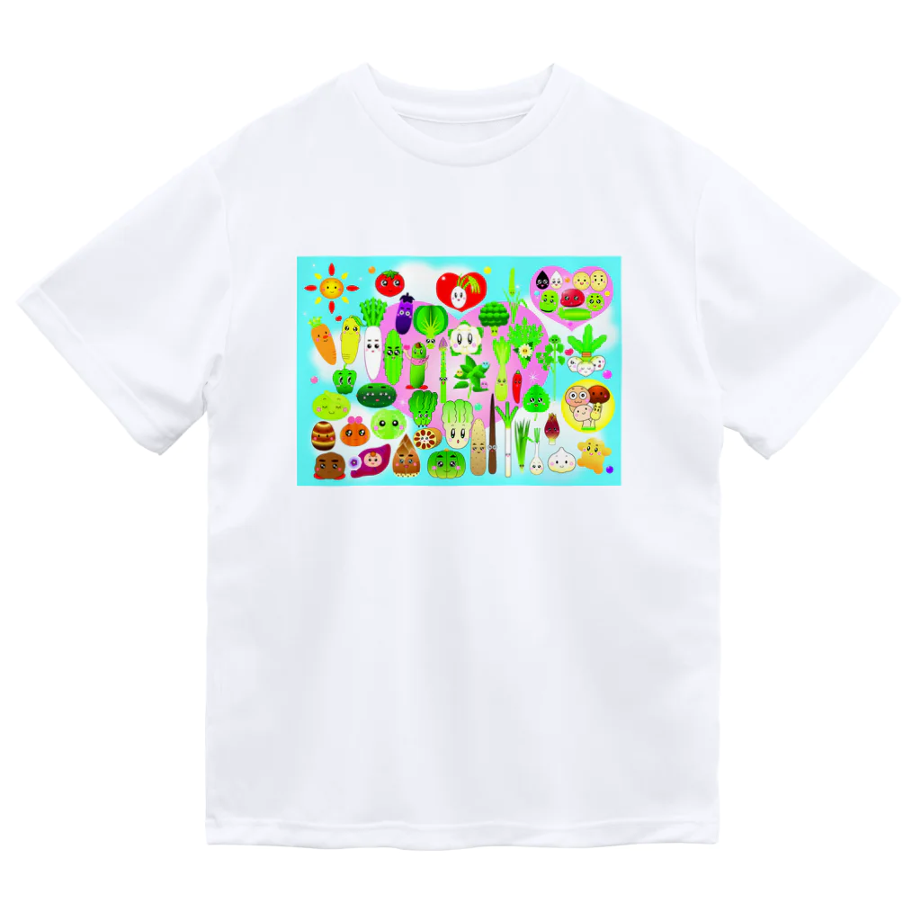 Noriko.lのお野菜オールスターズ ドライTシャツ