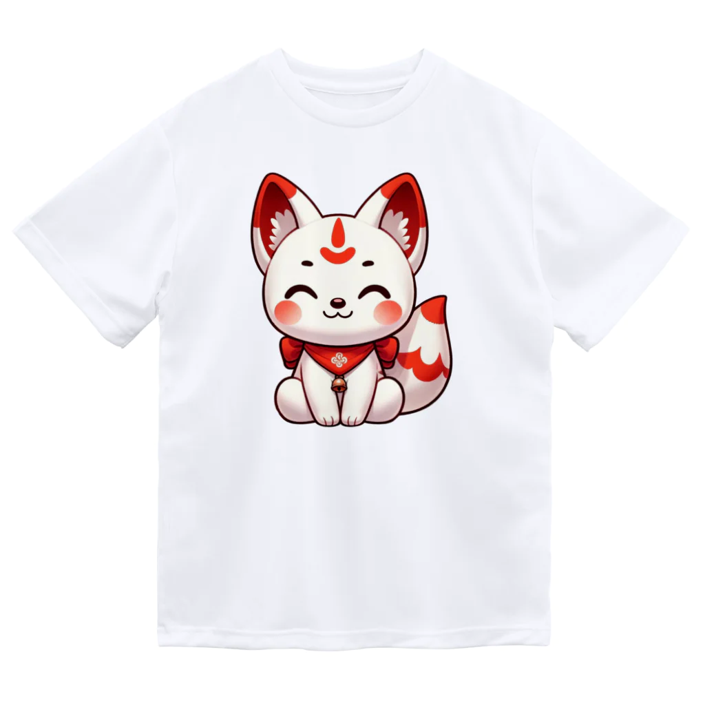 大江戸花火祭りのInari Fox Charm Magic～稲荷の狐3 Dry T-Shirt