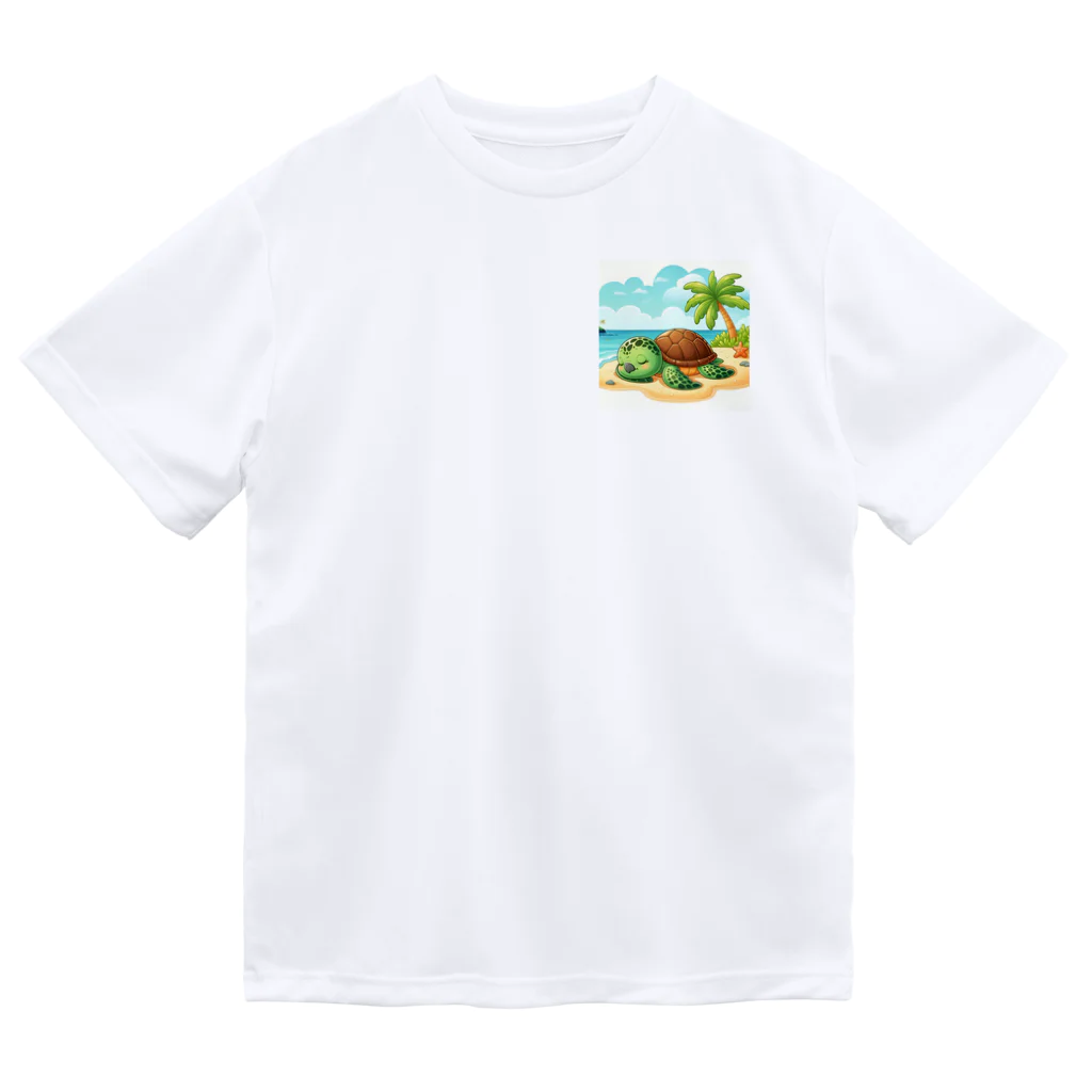 watta-okinawaの昼寝ウミガメ ドライTシャツ