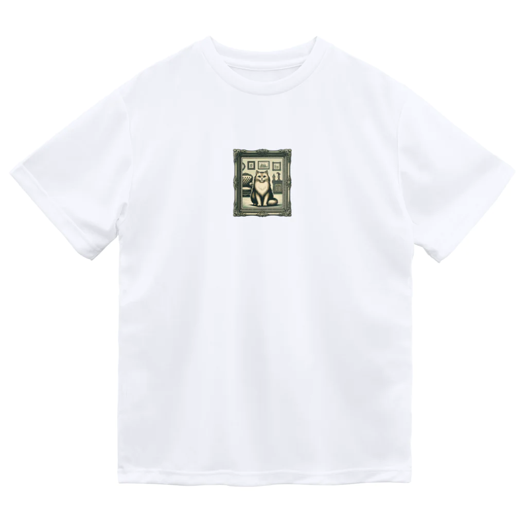 manaco-のクラシックな猫 Dry T-Shirt