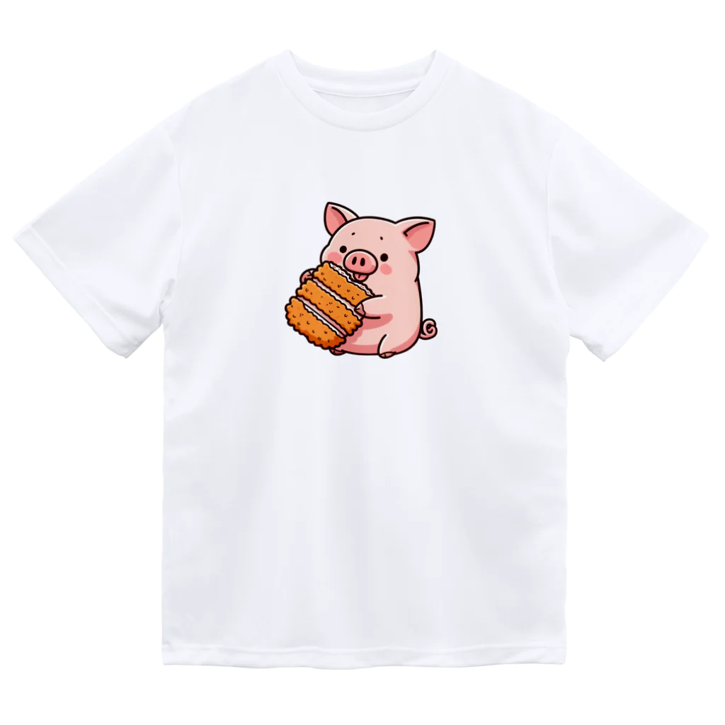 FunFanShopのえ！？子豚ちゃんが・・・ ドライTシャツ