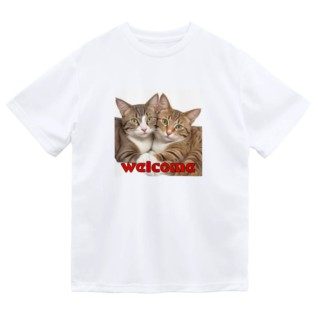 kk-welcomeの仲良しトラ猫兄弟 ドライTシャツ