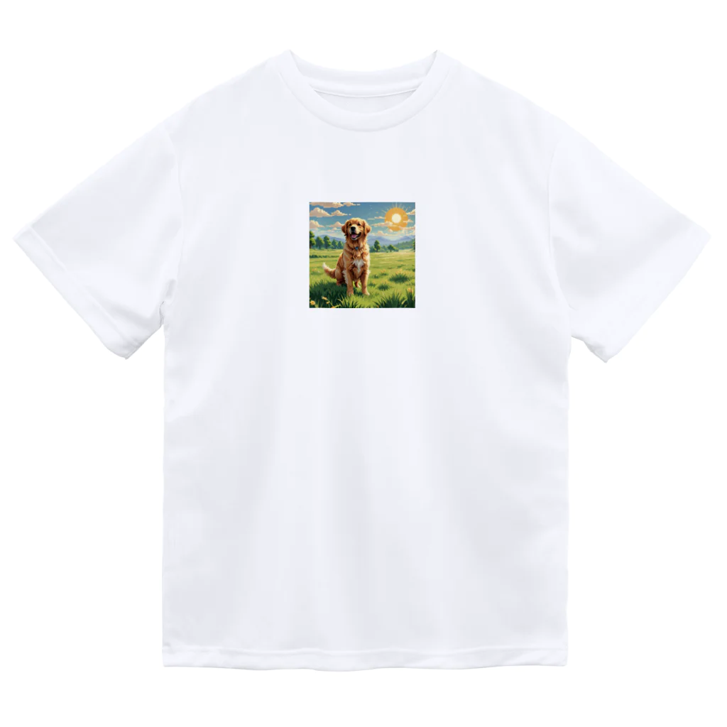 AI副業屋のショウのドット絵のゴールデンレトリバー ドライTシャツ