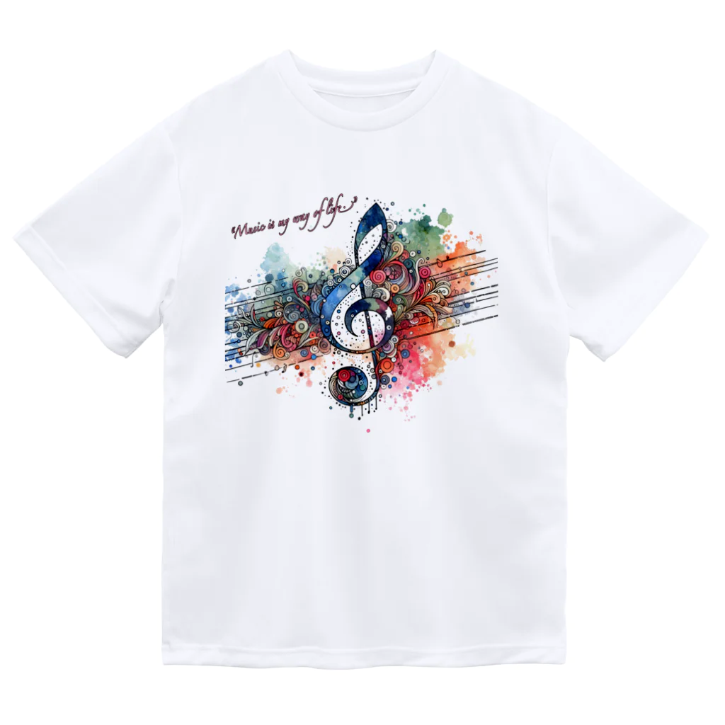 Hanakumafactoryのmusic ドライTシャツ