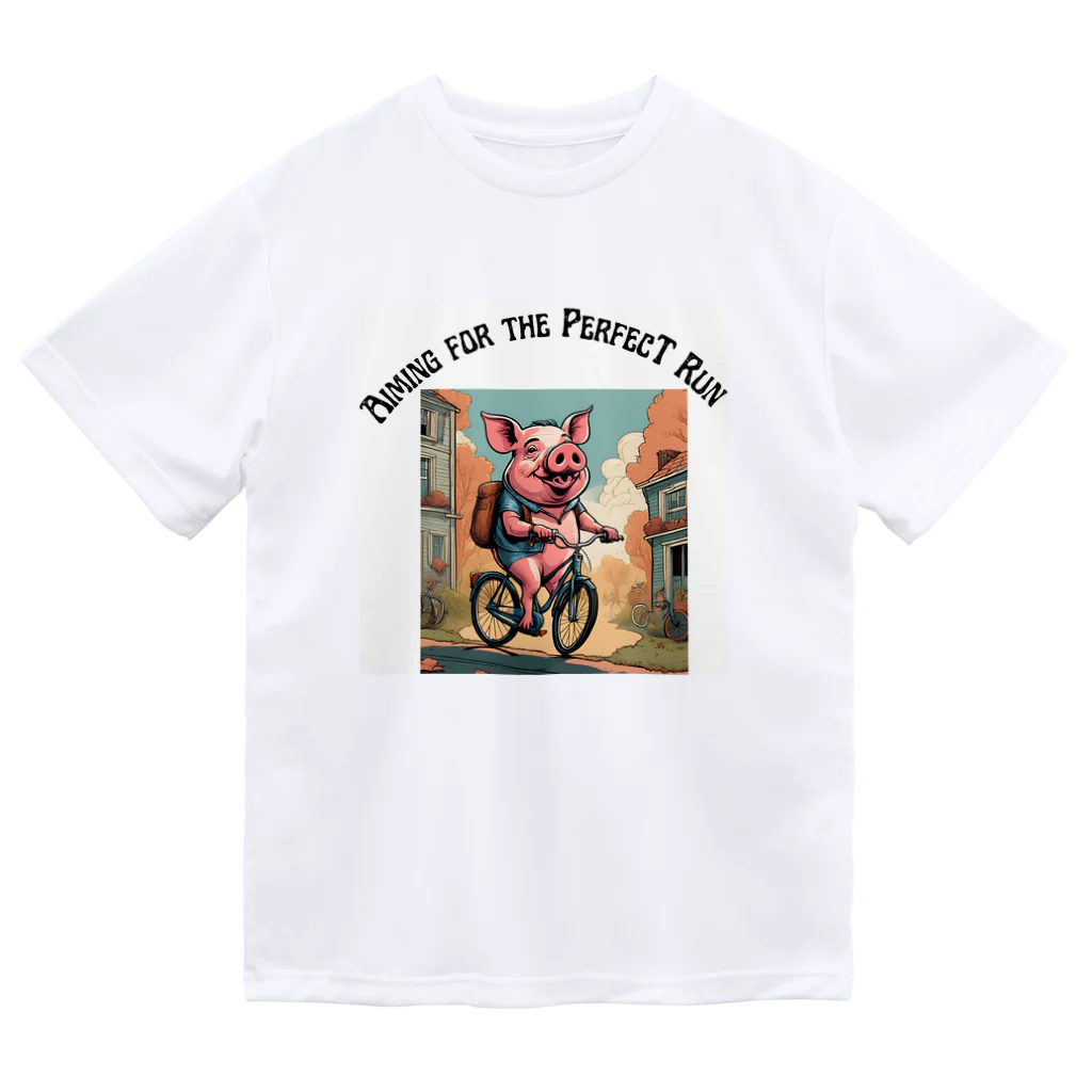 ｙ１８ｓin２７の豚と自転車 ドライTシャツ
