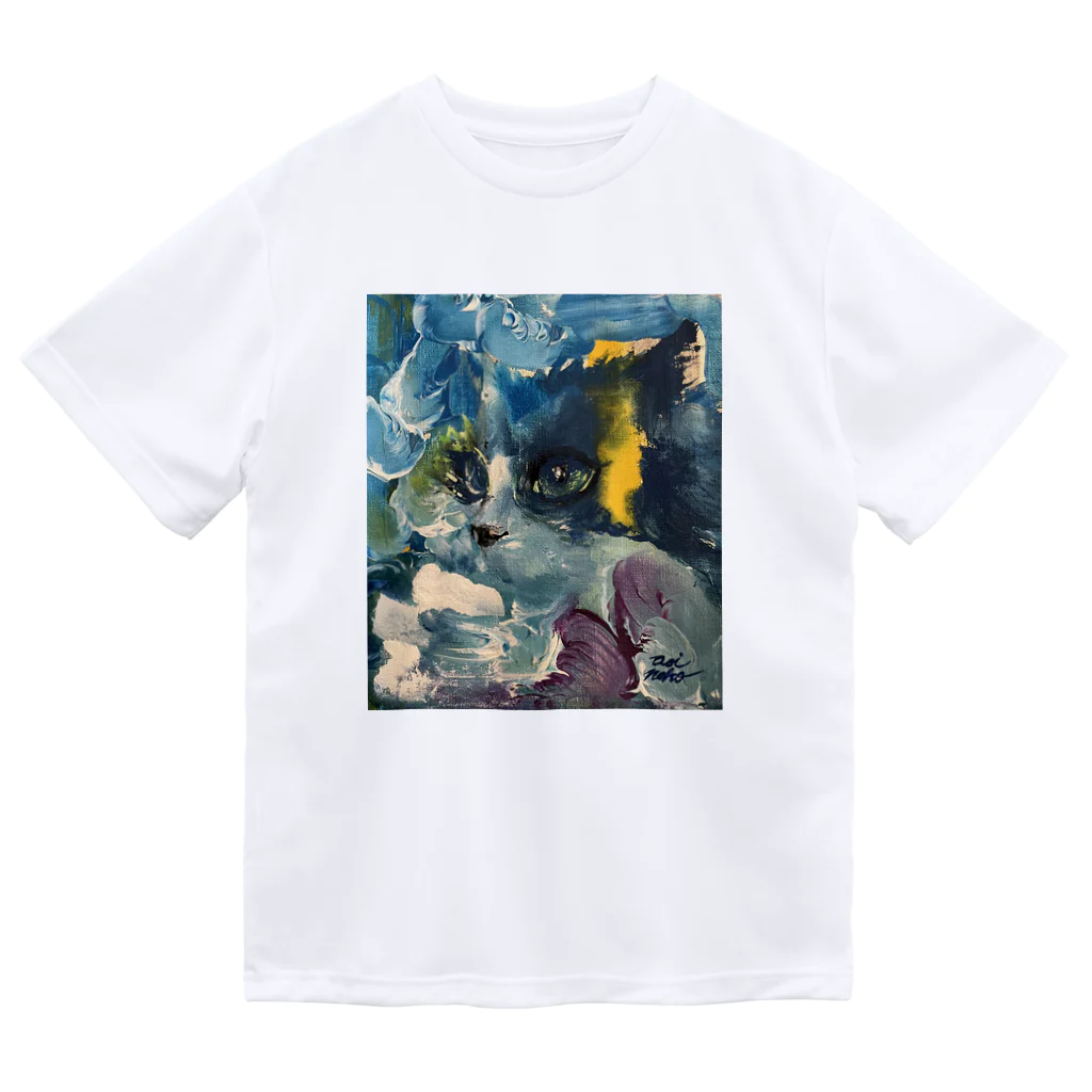 青い猫の青い猫雲明日晴れ Dry T-Shirt