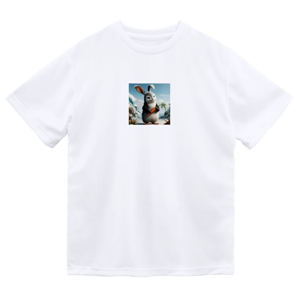 usagimajyoのペンギンとウサギの子供 Dry T-Shirt