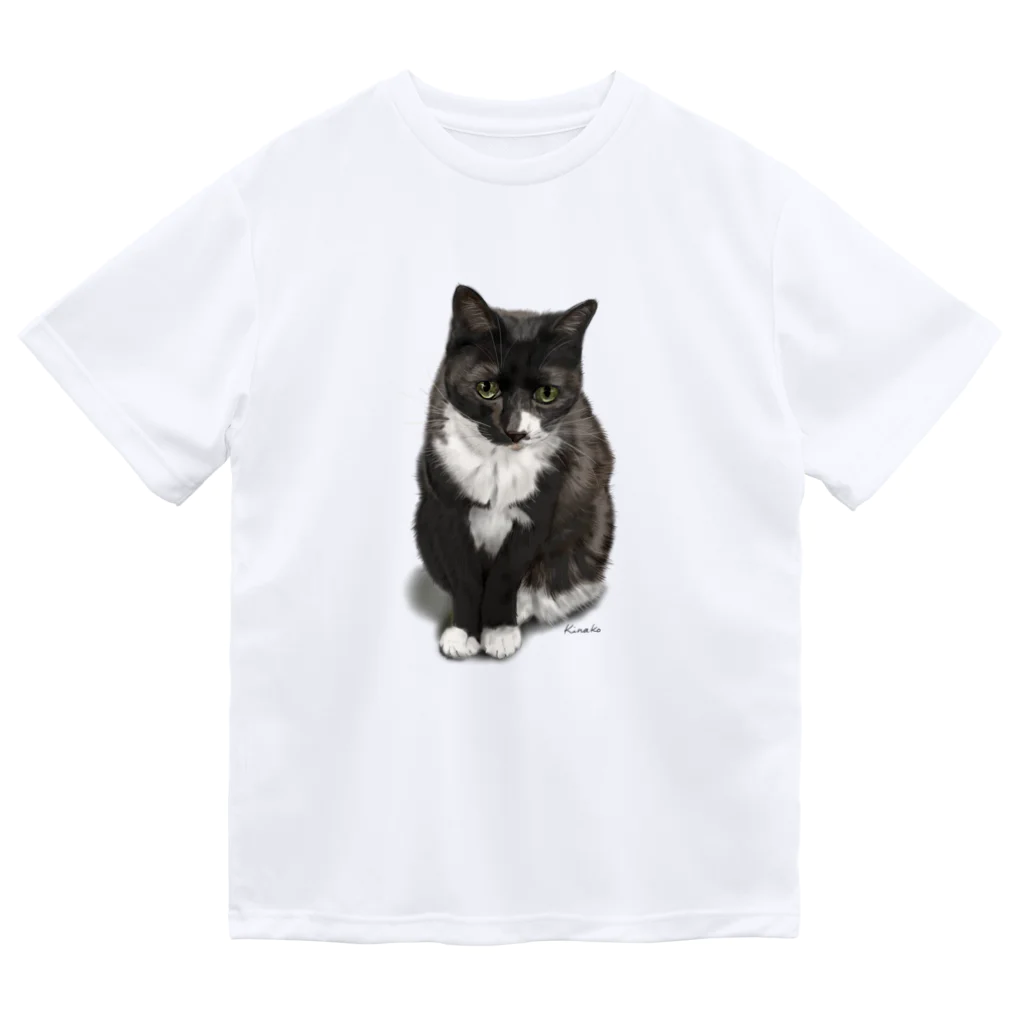 kinako-japanのくつした猫のくろみつ ドライTシャツ