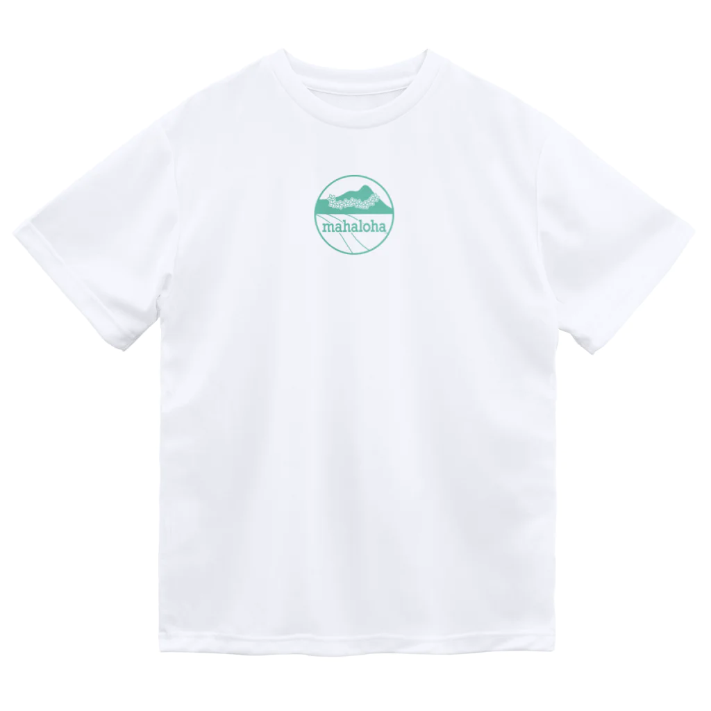 mahaloha808のmahaloha 丸ロゴ Dry T-Shirt