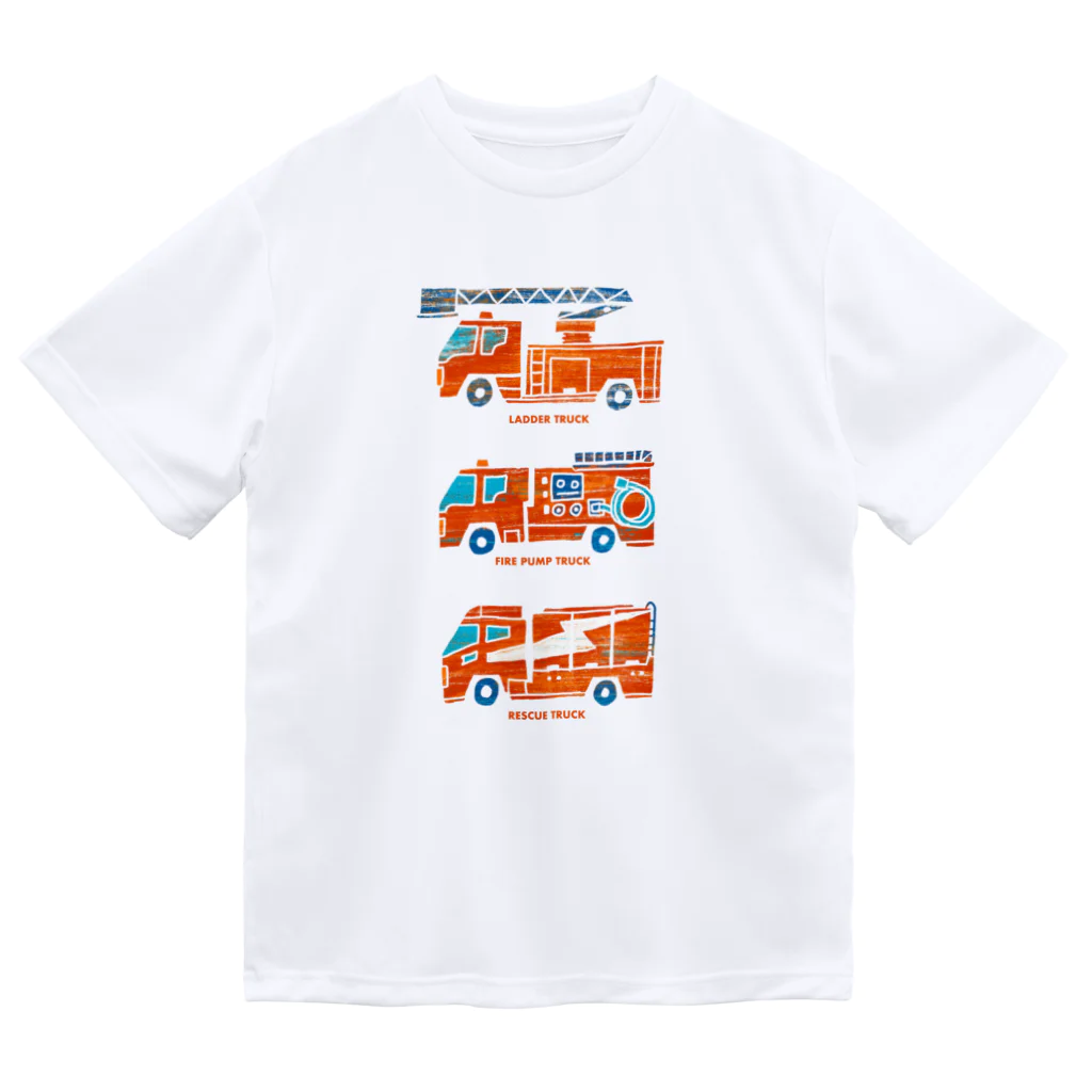 watasackの消防車（はしご車、ポンプ車、レスキュー車） Dry T-Shirt