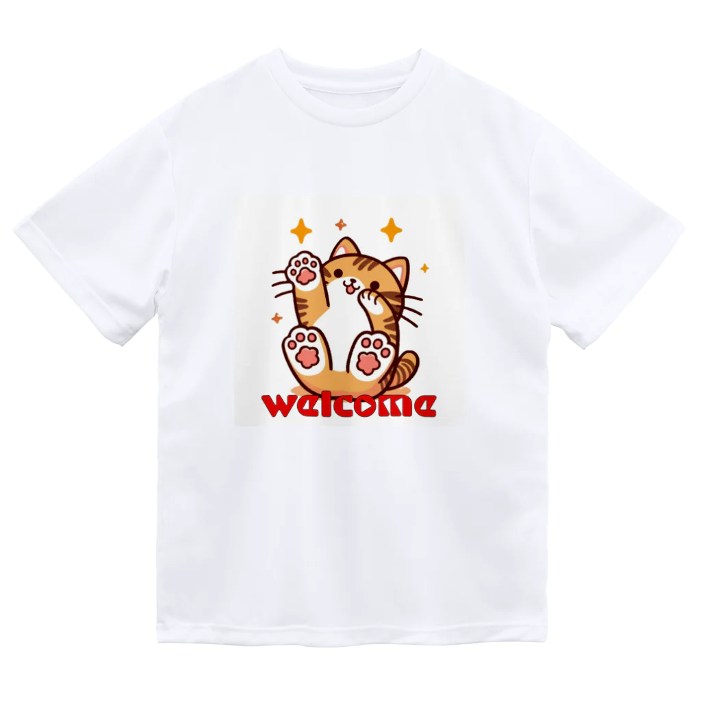 kk-welcomeの楽しく笑う肉球の猫ちゃんⅡ Dry T-Shirt