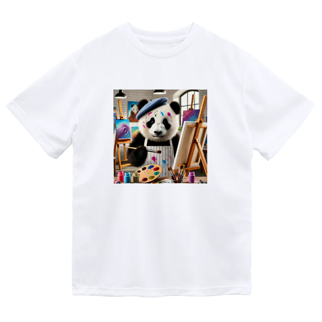 akinyan3128の絵描きのパンダ君 ドライTシャツ