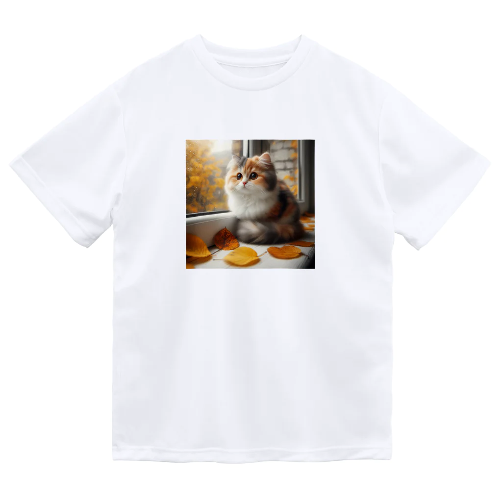 癒しの時間のかわいい三毛猫グッズ ドライTシャツ