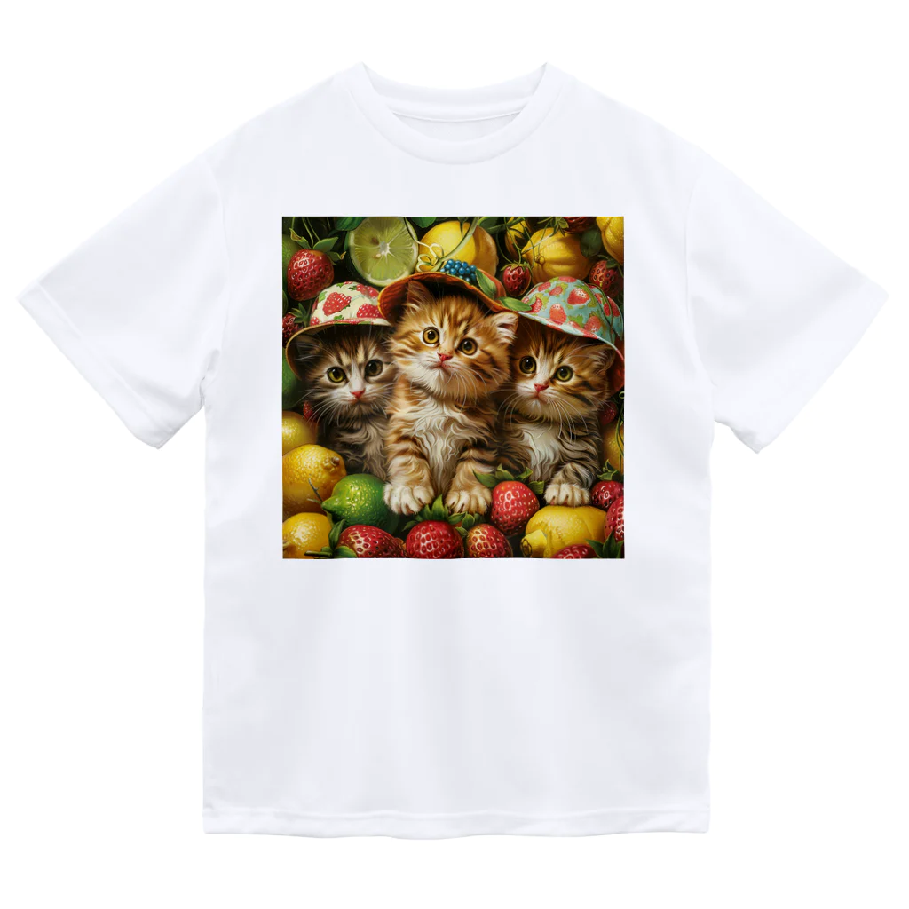 AQUAMETAVERSEの子猫のフルーツの楽園　なでしこ1478 Dry T-Shirt