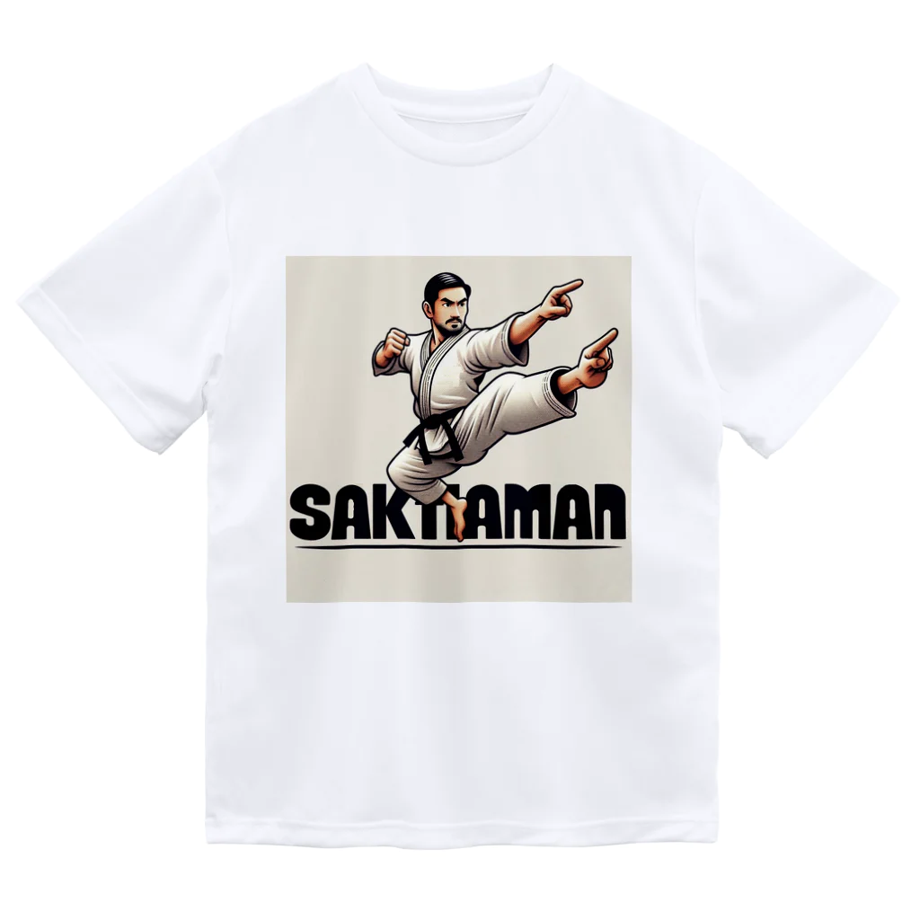 カワウソダディのSAKITAMAN_飛び蹴り Dry T-Shirt