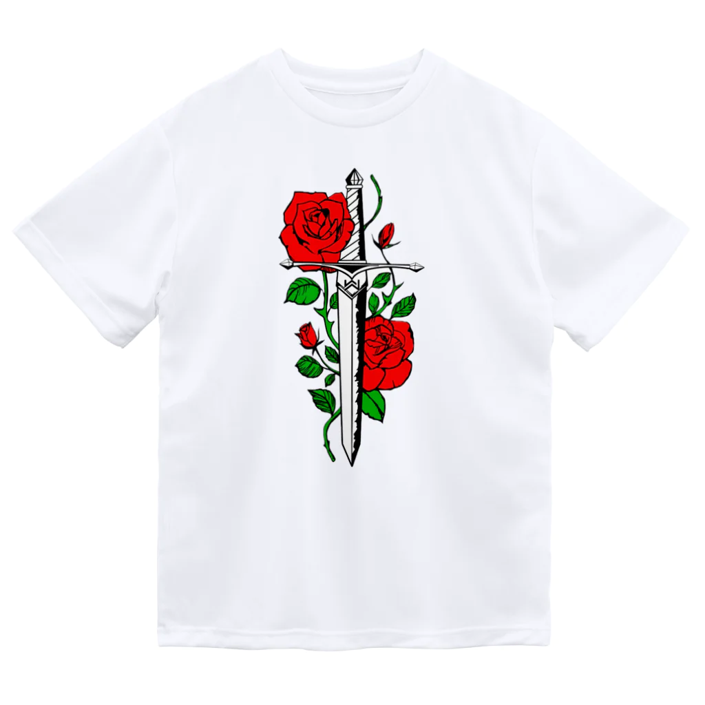 micyorina shopのmicyorina 「logo」RED 一部しんのすけ Dry T-Shirt