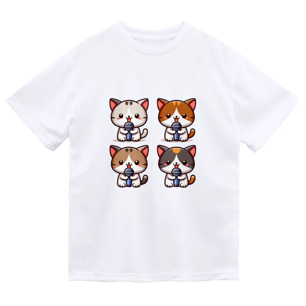 チェリモヤのねこコーラス 05 ドライTシャツ