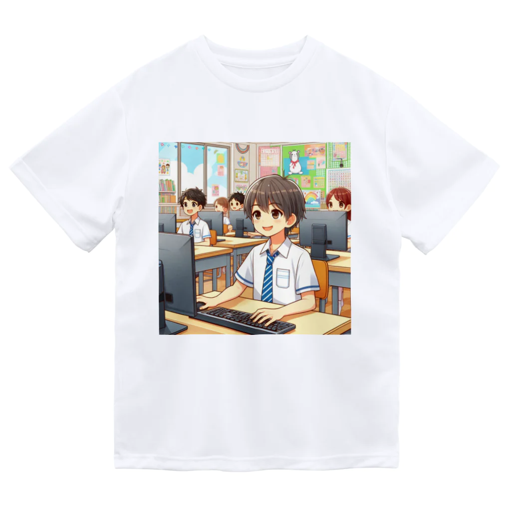 可愛い男の子イラスト販売所　By,keicyanの男の子　中学1年生　パソコン部 Dry T-Shirt