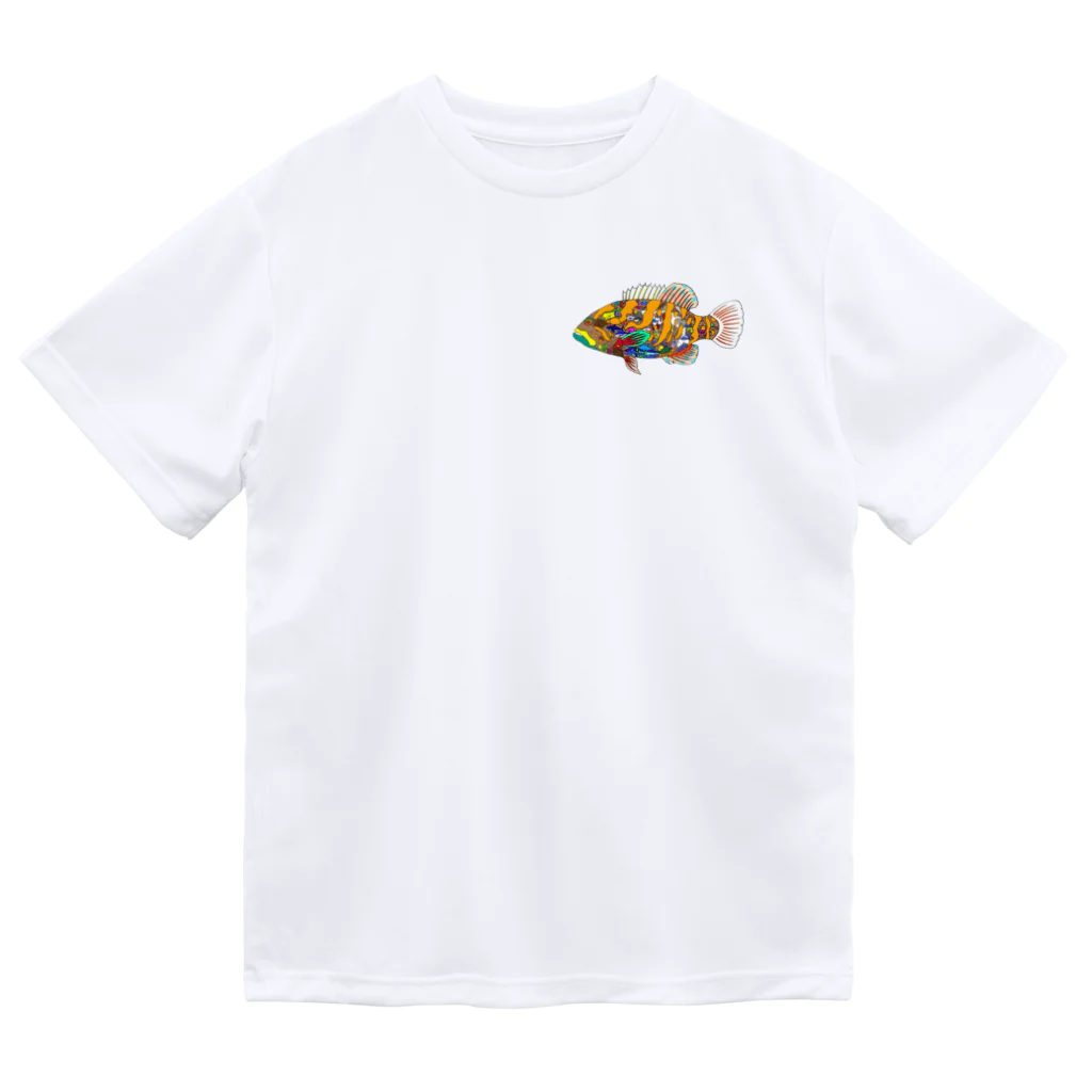 vivid seaの魚「クエくん」 ドライTシャツ