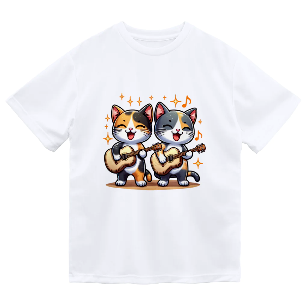 チェリモヤのねこコーラス 13 ドライTシャツ