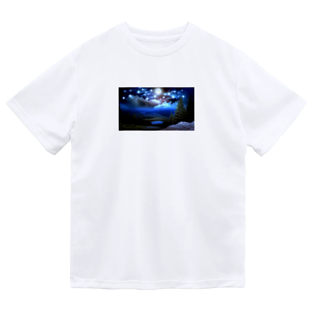 zakki-Rの山の夜景 ドライTシャツ