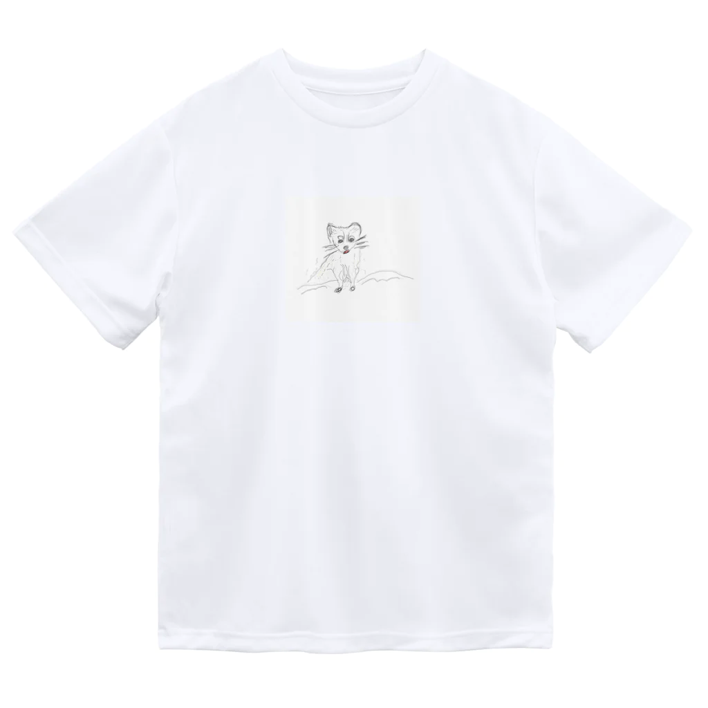 Aki11の震えるオコジョ君 ドライTシャツ