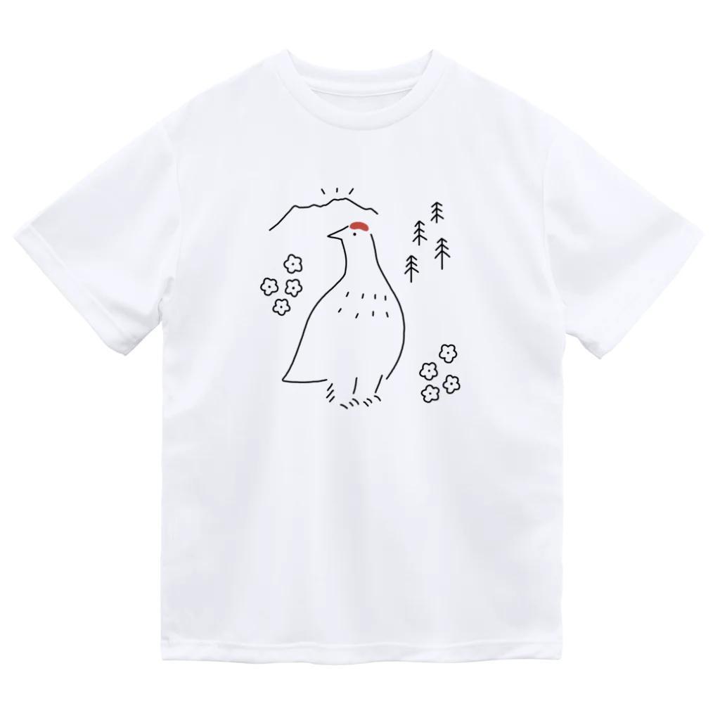 mmfumの立山のライチョウさん ドライTシャツ