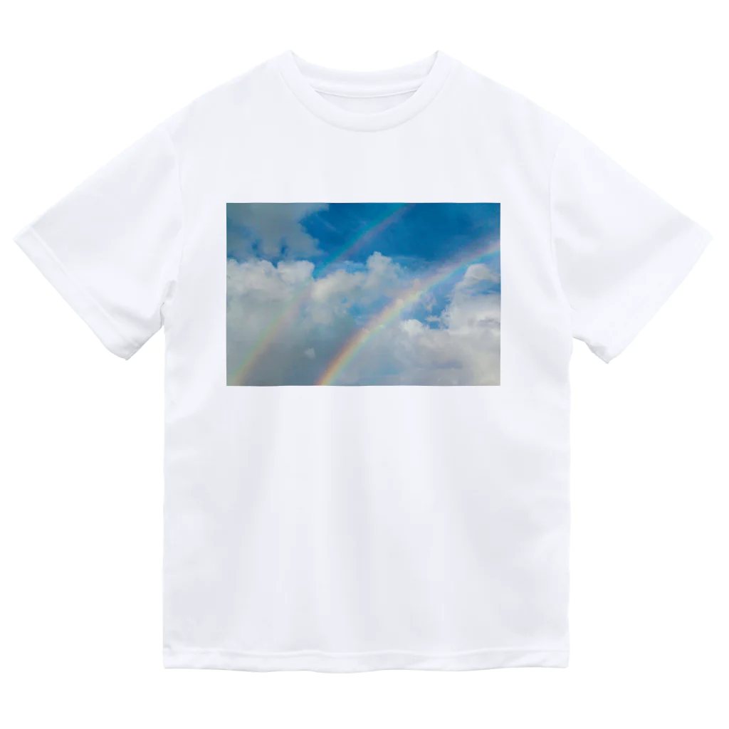 mizuphoto galleryのTwo rainbows ドライTシャツ