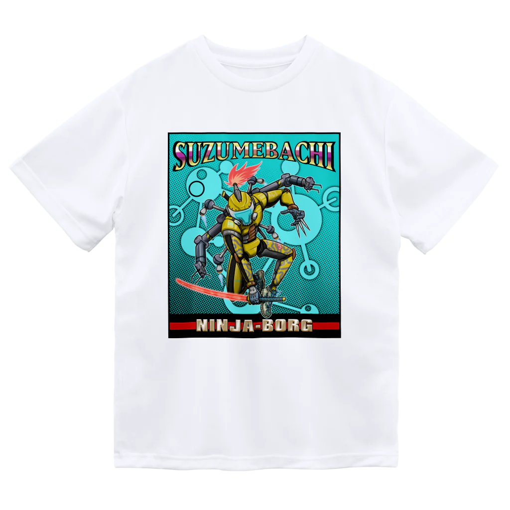 nidan-illustrationのSUZUMEBACHI -NINJA BORG- ドライTシャツ