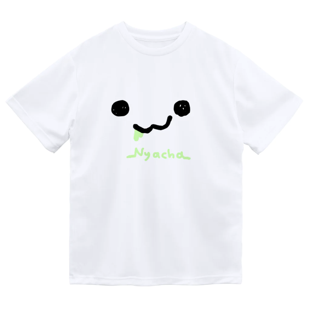 NYACHA&BOOCHAの目と口とよだれ ドライTシャツ