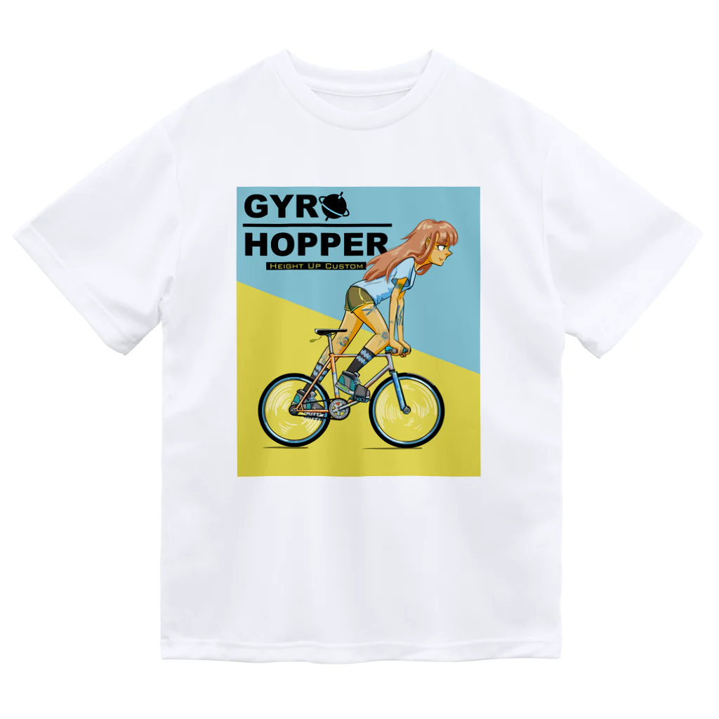 nidan-illustrationのGYRO HOPPER (inked fixie girl) ドライTシャツ