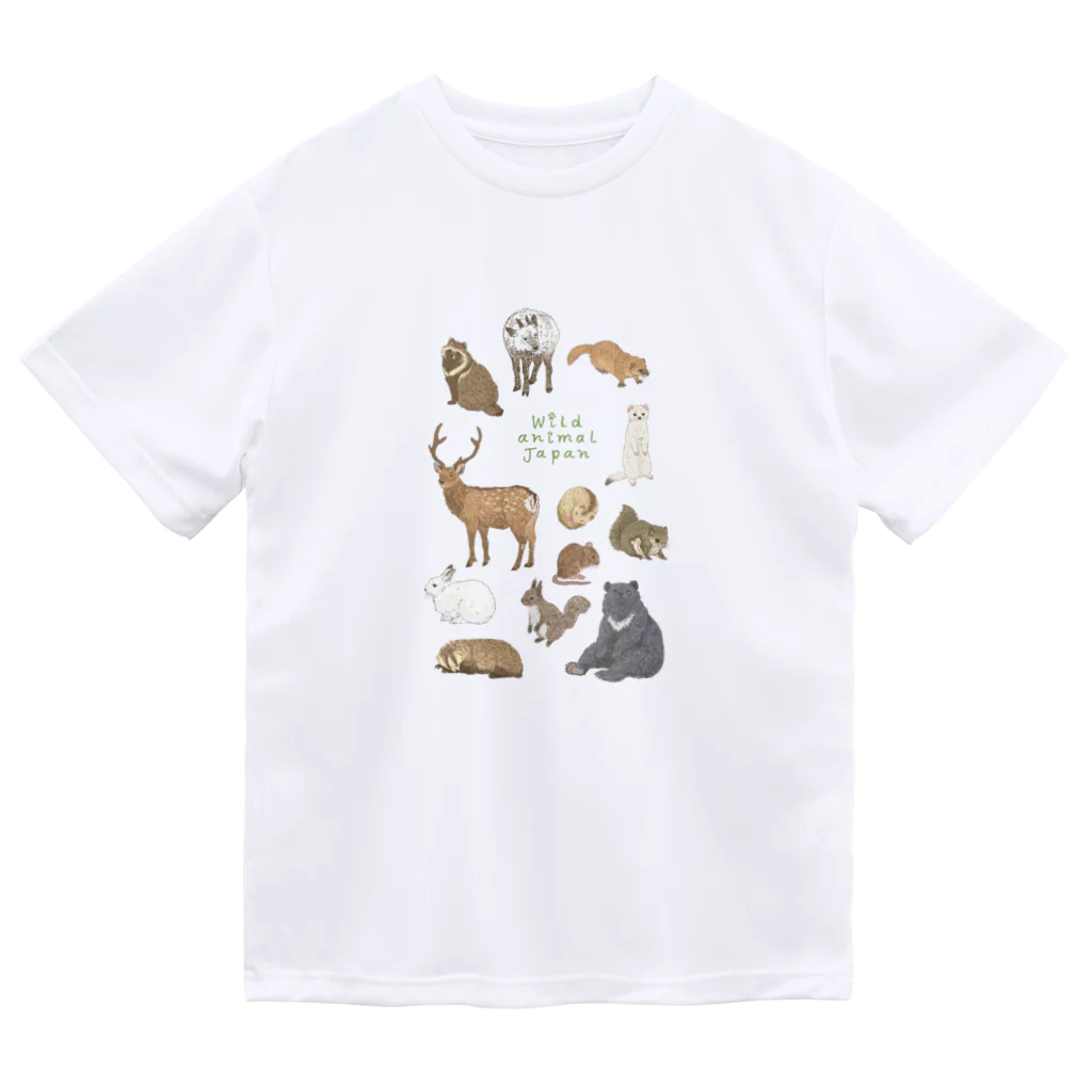 ちなきのこのWild animal japan ドライTシャツ