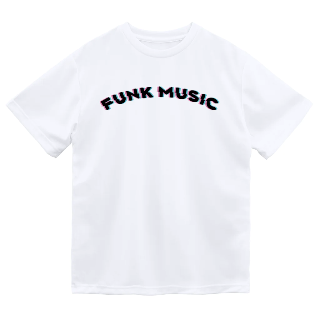 SANKAKU DESIGN STOREの赤青/青赤 やわらか FUNK MUSIC。 黒 ドライTシャツ