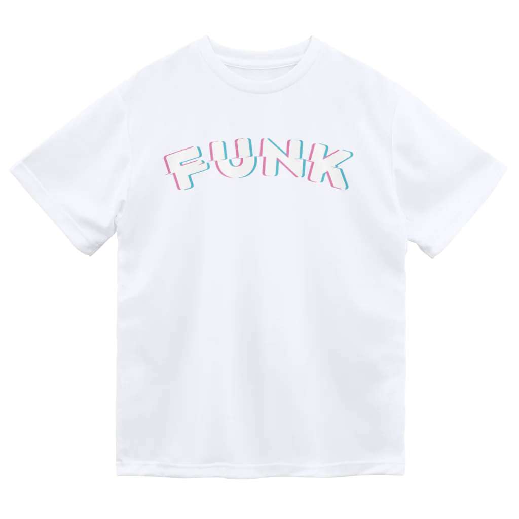 SANKAKU DESIGN STOREの赤青/青赤 やわらか FUNK。 白 ドライTシャツ