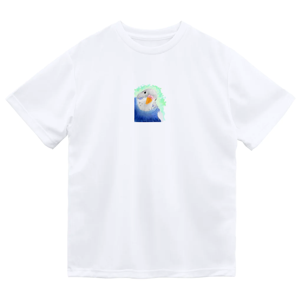 まめるりはことりのセキセイインコ　オパーリン大【まめるりはことり】 ドライTシャツ