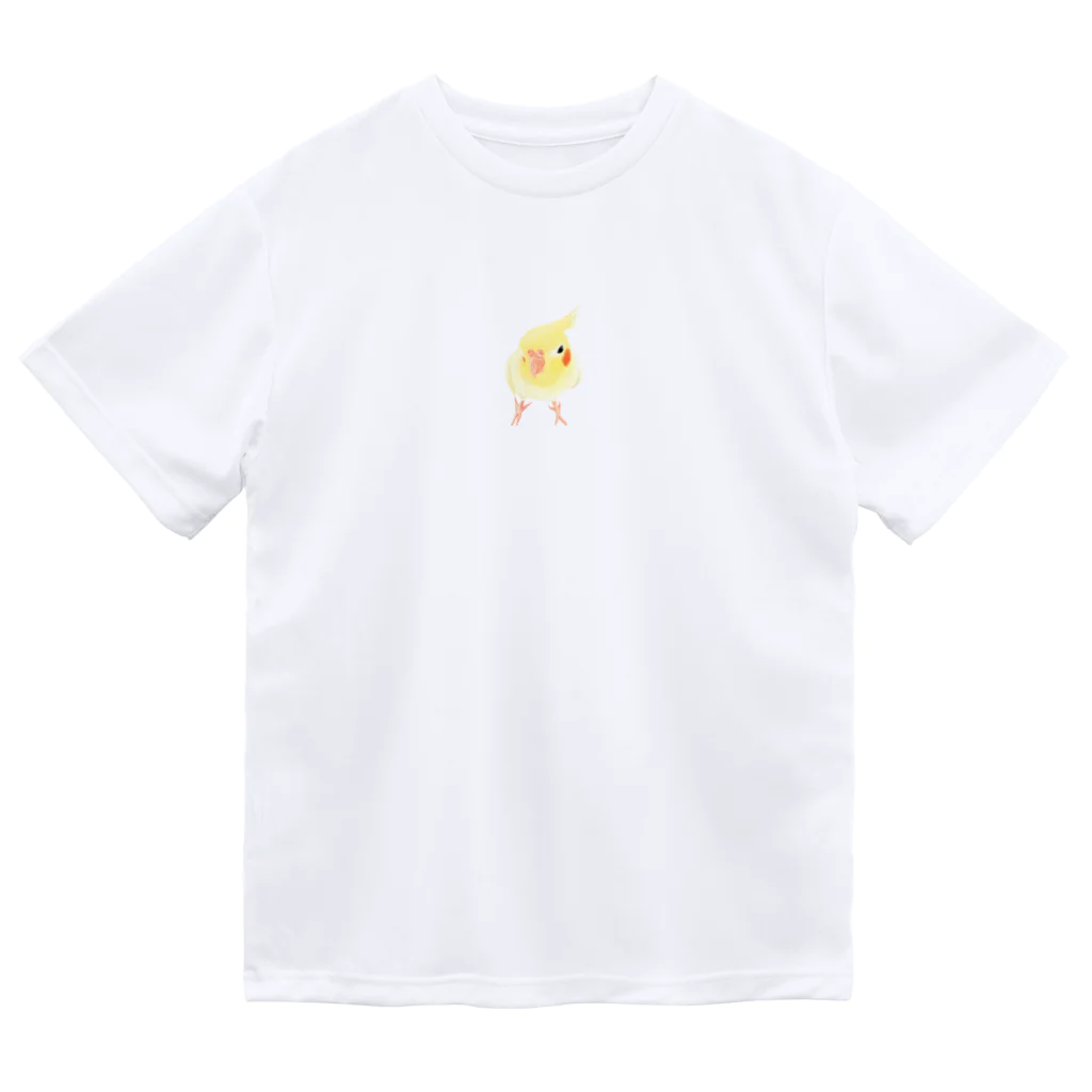 まめるりはことりのオカメインコ　おすましルチノー【まめるりはことり】 ドライTシャツ