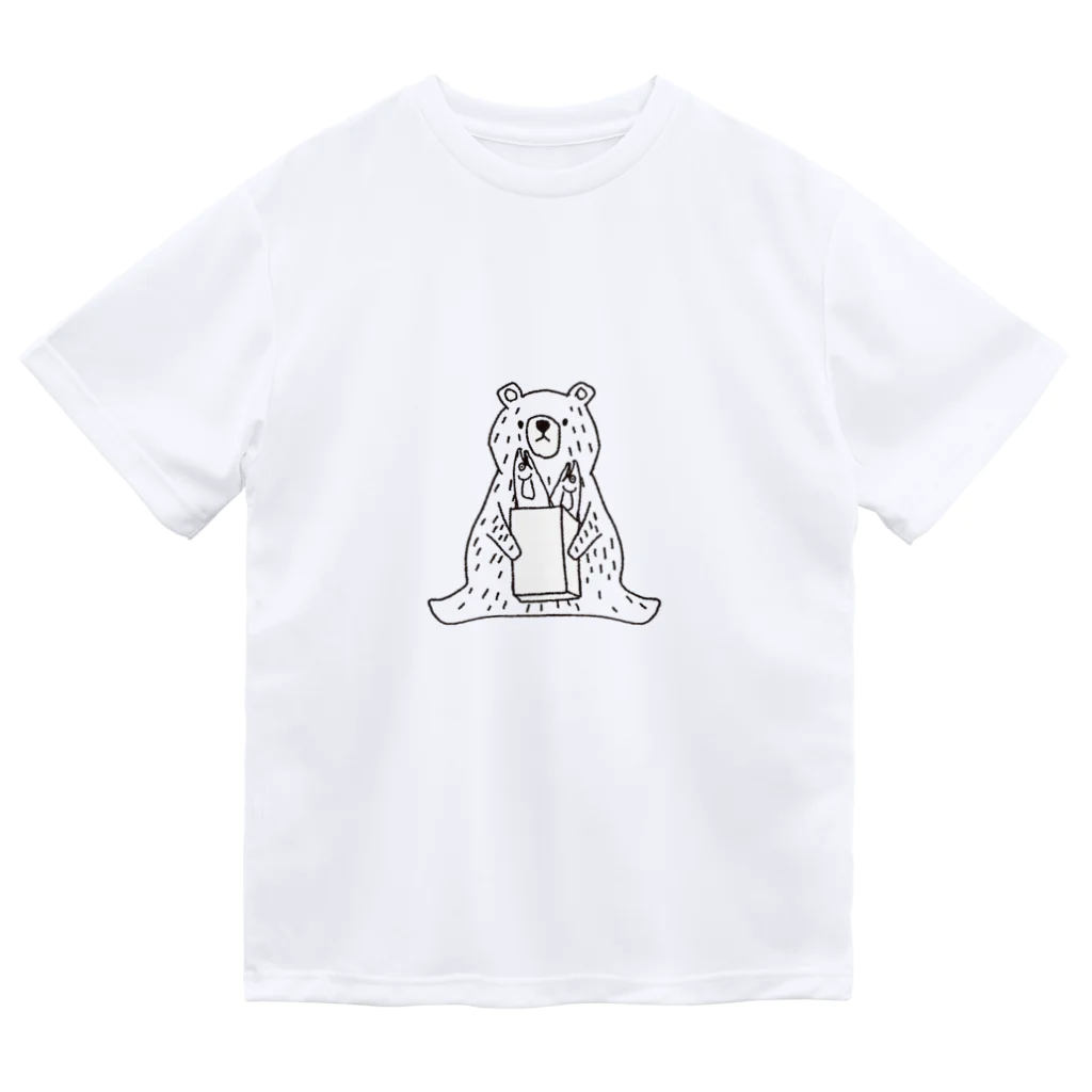 spicemachine-shopの熊と魚 ドライTシャツ