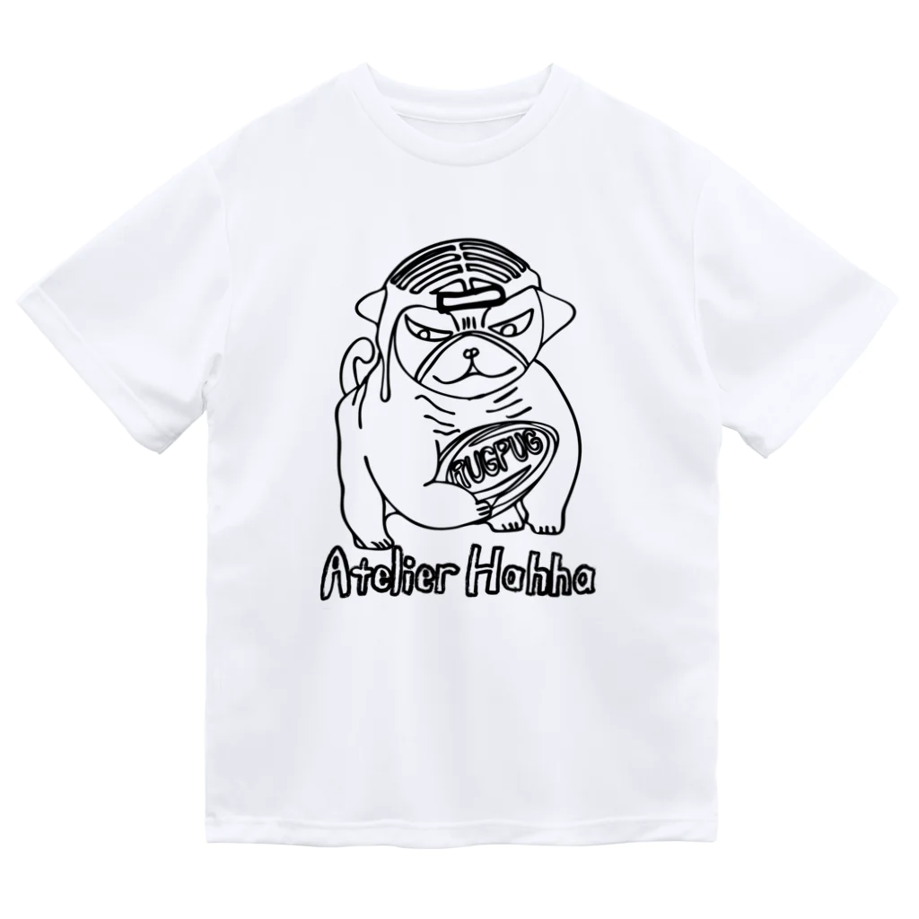 Atelier Hahhaのラグビーパグくん ドライTシャツ