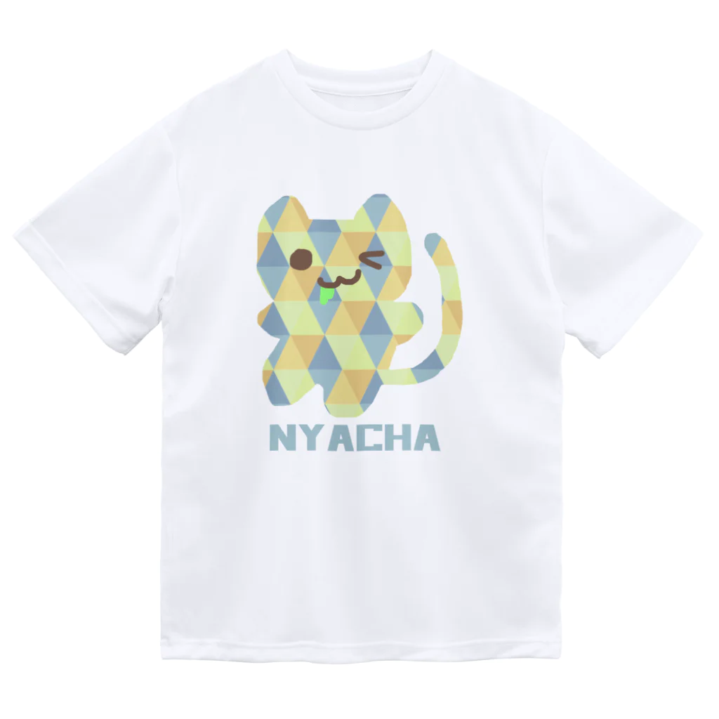 NYACHA&BOOCHAのさんかくガラガラにゃーちゃ、 Dry T-Shirt