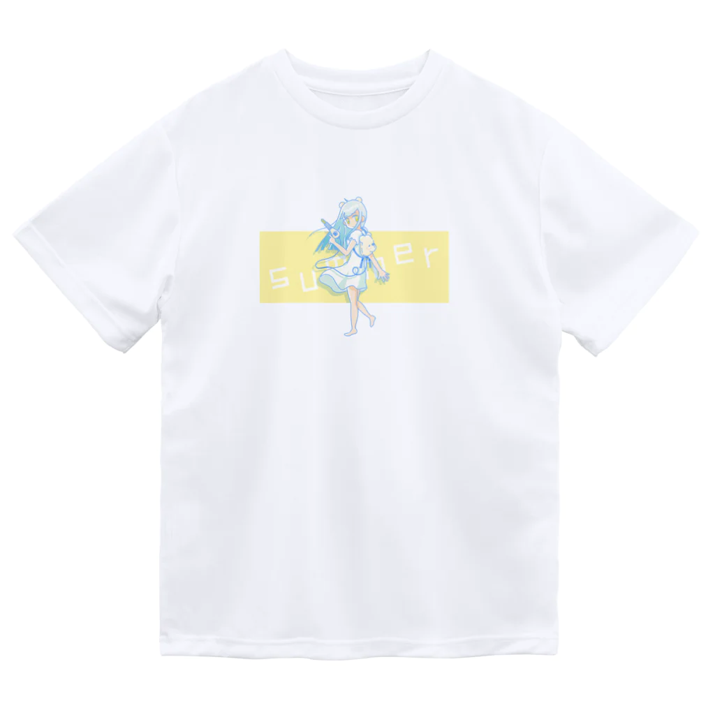 みょーのしろくま少女と夏 ドライTシャツ