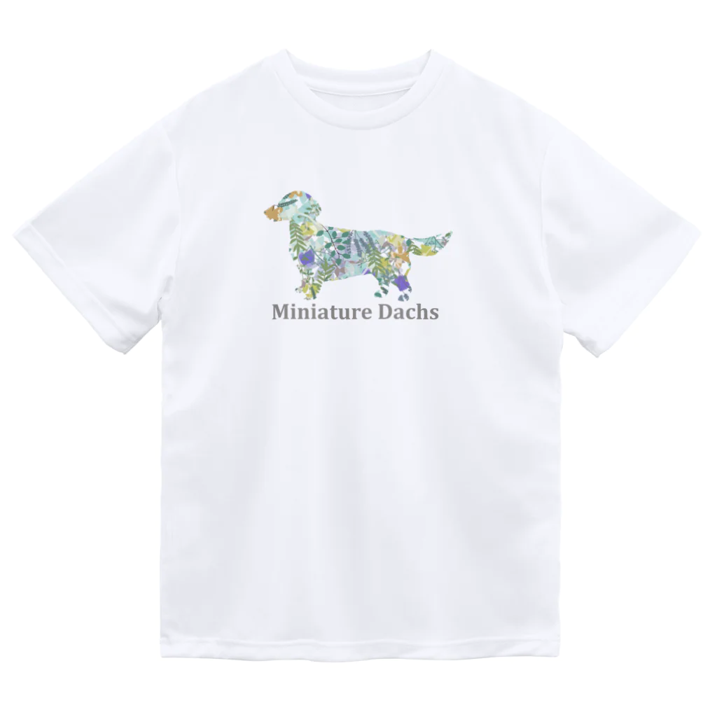 AtelierBoopの花　ボタニカル　ダックス ドライTシャツ